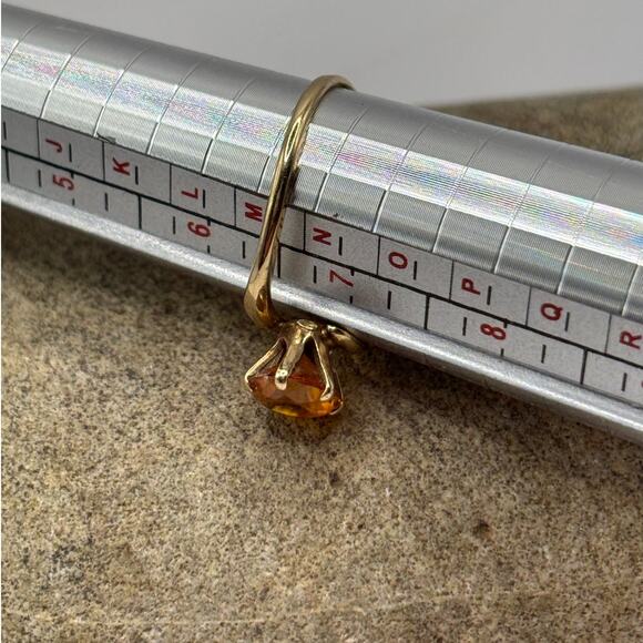 Facetted Citrine Ring in 10 KT Gold - Size 6.5 - Picture 5 of 5